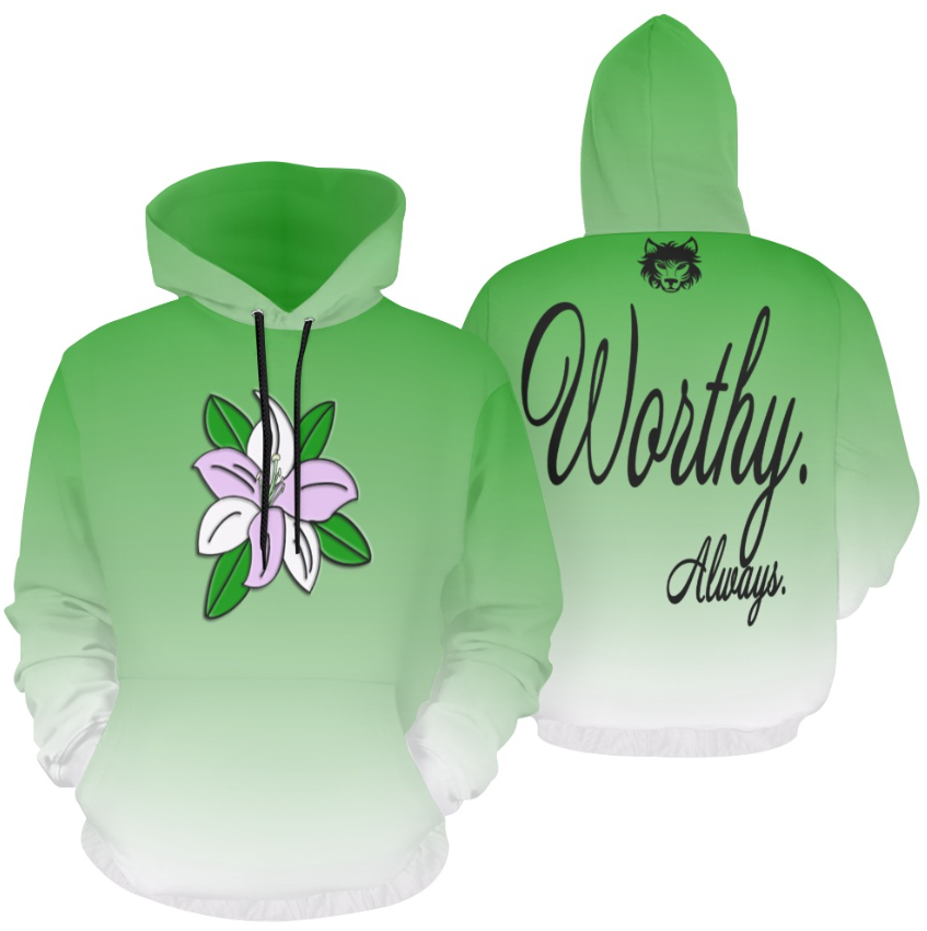 Worthy. Always. Flower Hoodie - Image 4