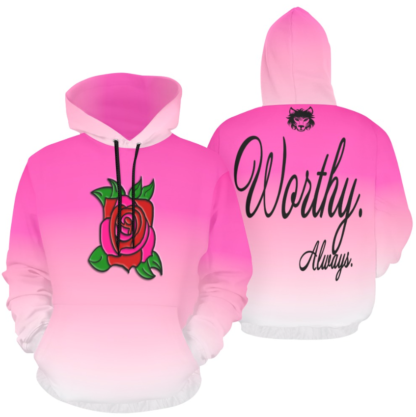 Worthy. Always. Flower Hoodie - Image 3