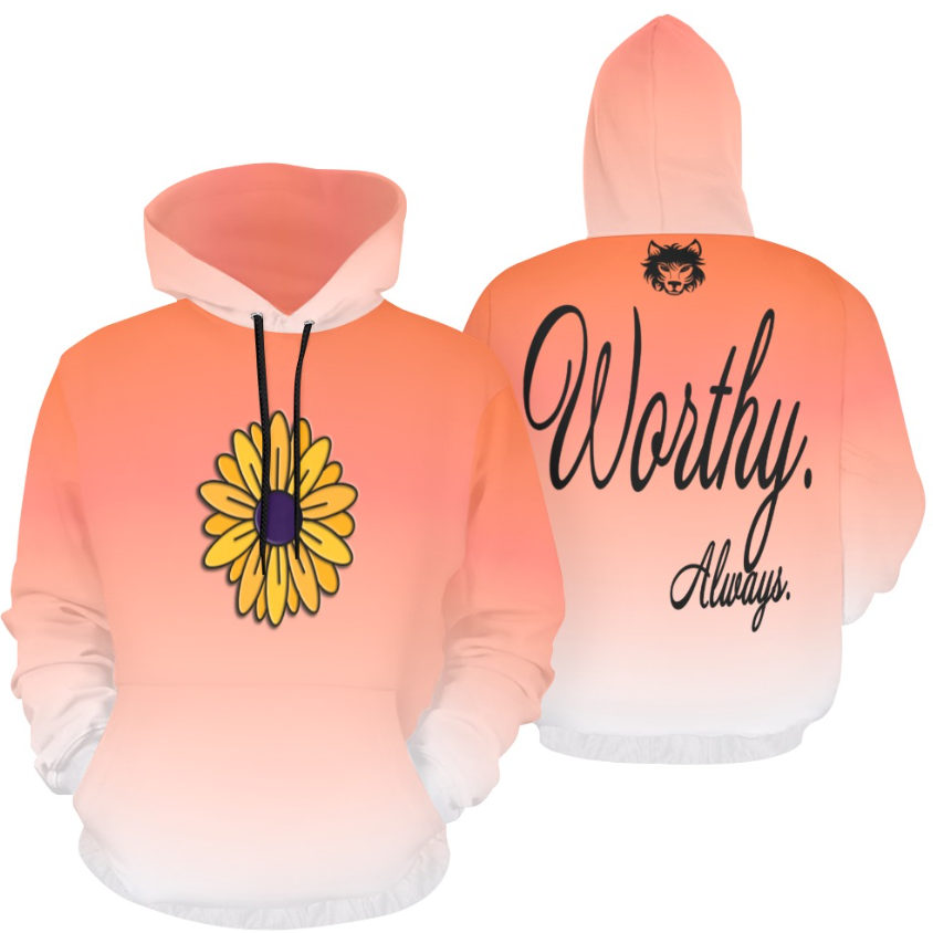 Worthy. Always. Flower Hoodie - Image 2